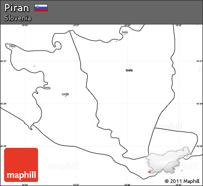 Blank Simple Map of Piran