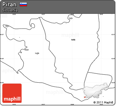 Blank Simple Map of Piran