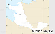 Classic Style Simple Map of Piran, single color outside