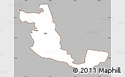 Gray Simple Map of Piran, cropped outside