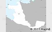 Gray Simple Map of Piran, single color outside