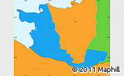 Political Simple Map of Piran