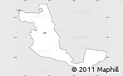 Silver Style Simple Map of Piran, cropped outside