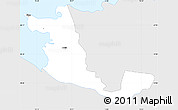Silver Style Simple Map of Piran, single color outside