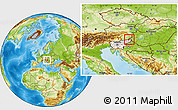 Physical Location Map of Puconci, highlighted country