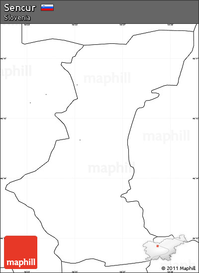 Blank Simple Map of Sencur, no labels