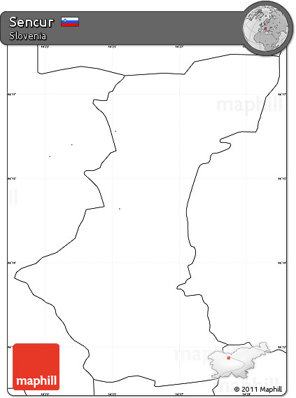 Blank Simple Map of Sencur, no labels