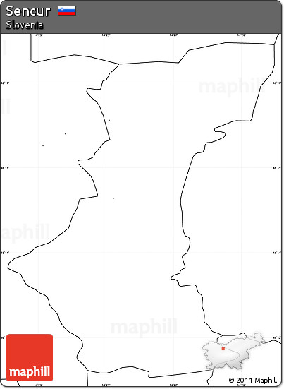 Blank Simple Map of Sencur, no labels