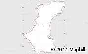 Classic Style Simple Map of Sencur, cropped outside