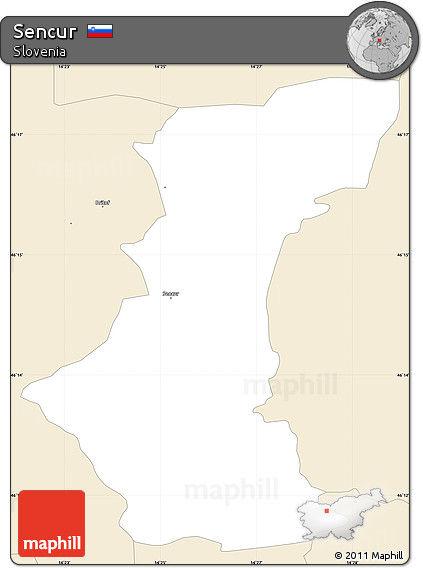 Classic Style Simple Map of Sencur