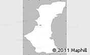 Gray Simple Map of Sencur, single color outside