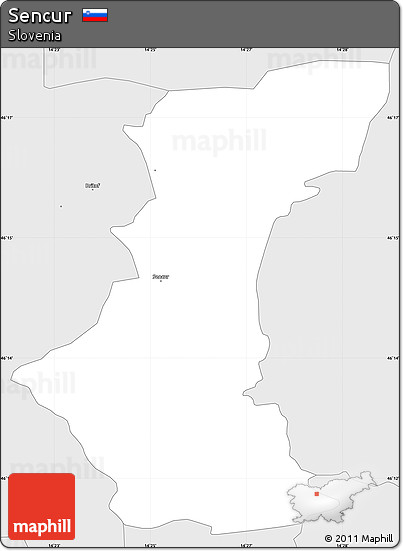 Silver Style Simple Map of Sencur
