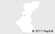 Silver Style Simple Map of Sencur, single color outside