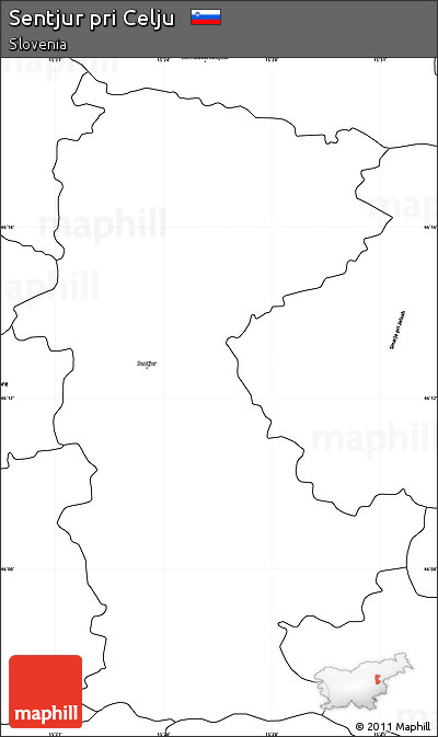 Blank Simple Map of Sentjur Pri Celju