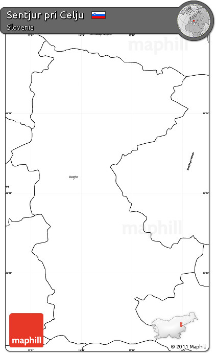 Blank Simple Map of Sentjur Pri Celju