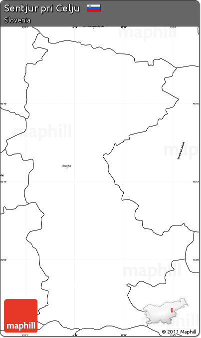 Blank Simple Map of Sentjur Pri Celju
