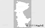 Gray Simple Map of Sentjur pri Celju, single color outside