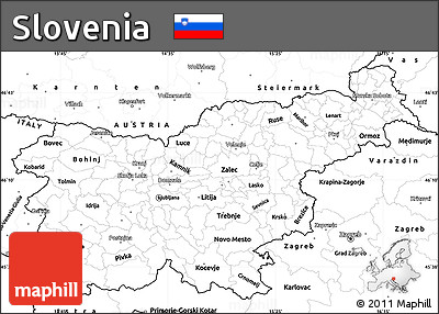 Blank Simple Map of Slovenia