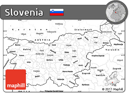 Blank Simple Map of Slovenia