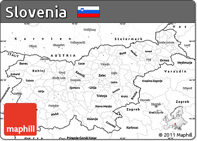 Blank Simple Map of Slovenia