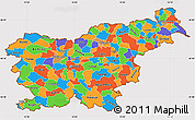 Political Simple Map of Slovenia, cropped outside