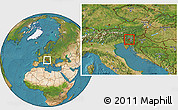 Satellite Location Map of Skofja Loka