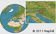 Satellite Location Map of Vrhnika