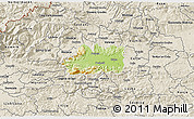 Physical 3D Map of Zalec, shaded relief outside