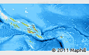 Physical 3D Map of Solomon Islands, single color outside, bathymetry sea