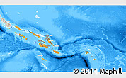 Political 3D Map of Solomon Islands, lighten, semi-desaturated, land only