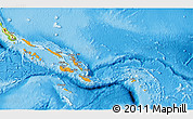 Political 3D Map of Solomon Islands, physical outside