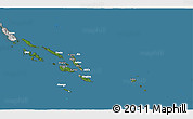 Satellite 3D Map of Solomon Islands, lighten, desaturated, land only