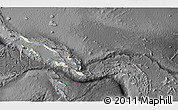 Shaded Relief 3D Map of Solomon Islands, darken, desaturated