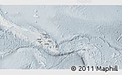 Shaded Relief 3D Map of Solomon Islands, lighten, semi-desaturated