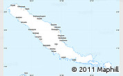 Silver Style Simple Map of Choiseul