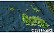 Satellite Map of Guadalcanal, darken