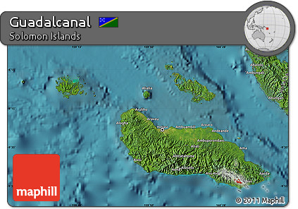 Satellite Map of Guadalcanal