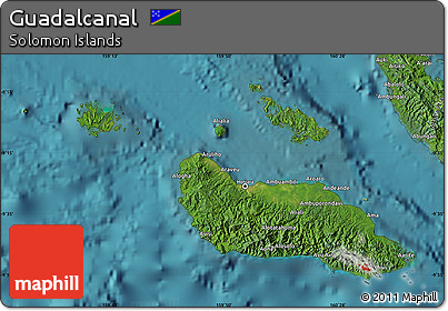 Satellite Map of Guadalcanal