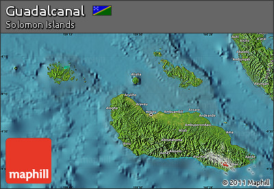 Satellite Map of Guadalcanal