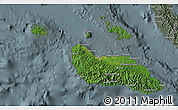 Satellite Map of Guadalcanal, semi-desaturated