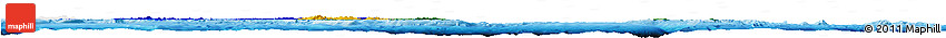 Flag Horizon Map of Solomon Islands, single color outside, bathymetry sea, shaded relief sea, flag rotated