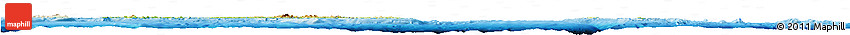 Physical Horizon Map of Solomon Islands, lighten, land only