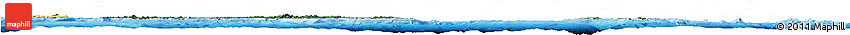 Satellite Horizon Map of Solomon Islands, physical outside