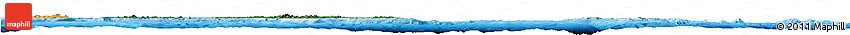Satellite Horizon Map of Solomon Islands, political shades outside