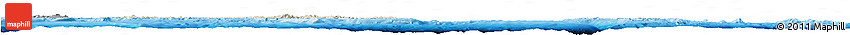 Shaded Relief Horizon Map of Solomon Islands, darken, desaturated, land only