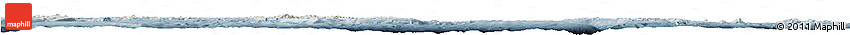 Shaded Relief Horizon Map of Solomon Islands, semi-desaturated