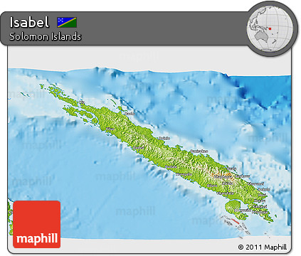 Physical 3D Map of Isabel