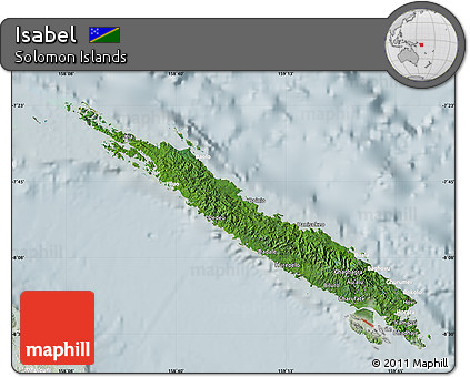 Satellite Map of Isabel, lighten
