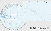 Gray Location Map of Solomon Islands, lighten