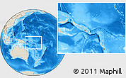 Gray Location Map of Solomon Islands, shaded relief outside